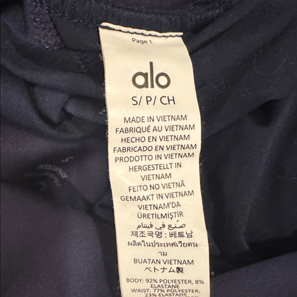 ALO Yoga Navy Pleated Mini Skirt